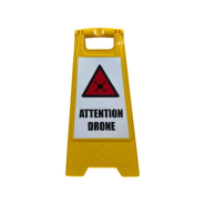 Chevalet de signalisation en plastique - Dimensions 60cm x 30,5cm - Yellow_2