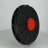 Couvercle Werit Ø 220 noir + bonde Femelle 2