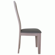 Lot de 2 chaise melissa en orme rouge et simili cuir taupe_2