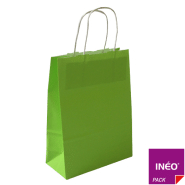 Sac kraft vert à poignées torsadées - paquet de 50 - personnalisable - plusieurs dimensions disponibles_2