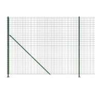 Vidaxl clôture en treillis métallique avec bride vert 1,8x25 m 154157_2