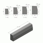Bordure T1 béton classe U - longueur 1m - gris naturel - non franchissable - pour voiries urbaines_2