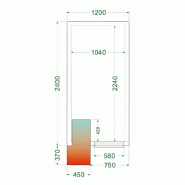 Chambre froide positive 4,75 m3 (1200 x 2400 x 2200 mm) avec monobloc de paroi_2
