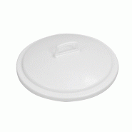 Couvercle avec poignée pour conteneur alimentaire rond HACCP 75L Gilac - Blanc_2