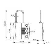 Machoire nylon pp ø 3mm isolée 4 trous