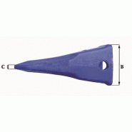 Dents de godet adaptables Feurst 1U 3302 RC - Poids 5,37 kg - Dimensions précises en mm_2