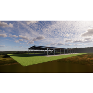 Bâtiment métallique ou manège équestre 20 x 40m - CHARP03 - charpente métallique modulaire et résistante_2