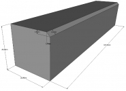 Bordure béton à bords arrondis