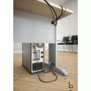 Bureau convivial Tono avec retour et ½ lune - Mobel Linea - Acacia clair, Droite_2