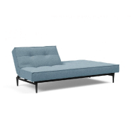 Innovation Living - Canapé Splitback Styletto Convertible Lit 115x210 cm - Pieds chêne noir - Tissu Mixed Dance Light Blue_2