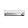 Vitrines saladettes réfrigérées VK33 - +2/+10°C - 6 longueurs disponibles, intérieur et extérieur en inox_2