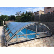 Abri piscine mi-haut elitys mio / télescopique / en aluminium bicolore et polycarbonate alvéolaire_2