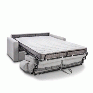 Canapé convertible express Toulouse 140 cm - Matelas 16 cm - Tissu tweed beige - Fabrication artisanale italienne_2