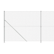 Vidaxl clôture en mailles de chaîne avec bride argenté 2,2x10 m 154039_2