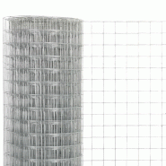 Vidaxl grillage pour volière acier galvanisé 10x0,5 m argenté 143610_2