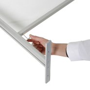 Cloison Écran de protection Plexiglass/Alu - H 110 x L 100 cm - Structure robuste en aluminium anodisé - Réf. 490745_2