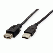 Roline câble usb 2.0 type a-a, m/f, noir, 3 m_2