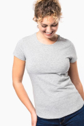 T-shirt col rond manches courtes femme - Kariban Réf: K3013 - 97% coton / 3% élasthanne - Coupe moderne_2