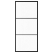 Vidaxl porte coulissante et quincaillerie verre et aluminium 90x205 cm 3081940_2