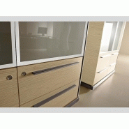 Bureau de direction EOS avec retour rangement - LAS - L 200/220/240 x 195 cm - Finition bois ou verre_2