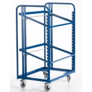 Chariot porte-bacs - Kalidesk - 200 kg - CC001-0465 - Norme Europe - Cadres métalliques inclinables_2