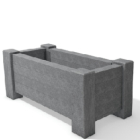 Jardinière Muscari Grise en plastique recyclé 130x60cm HAH-BG130060_2