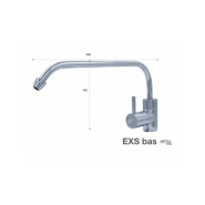 Robinet 1 voie chromé Extra Bas Metal Free - EXS bas - MF - Cartouche céramique - Certifié NSF_2