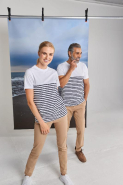 T-shirt breton à manches courtes - Réf: FR135 - 100% coton jersey - Style décontracté mixte_2