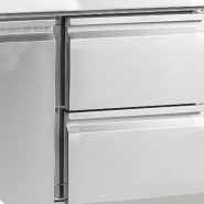 Meuble à pizza 3 portes avec module pour garniture PT1365 + VK33-140 Inox TEFCOLD_2