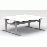 Bench vis-à-vis de 2 postes hauteur fixe goulotte incluse So Estella_2