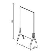 Cloison de séparation en tissu LAY 100 - Référence 7996 FR108 - Pieds métal - 4 finitions chinées_2