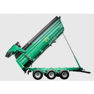 Remorque agricole avec porte arrière manuelle en une pièce