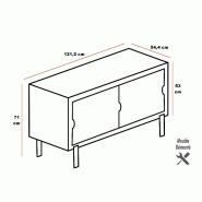 Meuble de service avec portes coulissantes - anthracite, blanc pastel, blanc_2