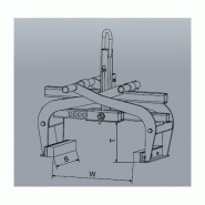 Pince pour levage avec œillets d'accrochage compatibles grue