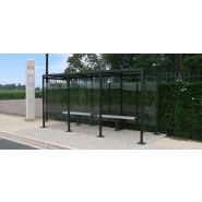 Abri bus Medium - Modulaire et personnalisable avec bois, verre et métal_2