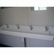 Bungalow de chantier / sanitaire - Douche, WC, urinoirs, lavabo et chauffe-eau - Longueur 2.5 à 6m_2