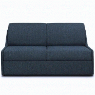 Canapé-lit Ristretto Express Compact 120cm - Matelas 16cm en Tissu Tweed Bleu Nuit - Ouverture Rapide_2