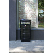 Corbeille publique à sceller ou à poser - PALLADIUM - Acier galvanisé - Volume 80L - Dimensions Ø42 x H87 cm_2