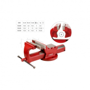 Étau d'établi parallèle - guide carré avec mors pour tubes 125mm - acier forgé - PIH55225_2