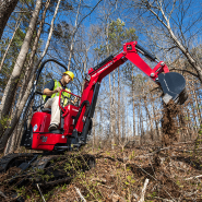 Mini-pelle stable et compacte avec système hydraulique avancé