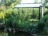 R205h Retro (noir) - Serre de jardin à parois droites en aluminium avec verre sécurit 4mm et embase autoportante_2