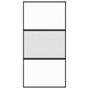 Vidaxl porte coulissante noir 102,5x205 cm verre trempé aluminium 155203_2