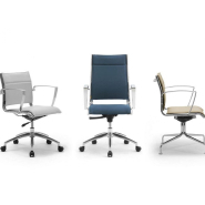 Fauteuil de direction de prestance ORIGAMI X - Design contemporain avec accoudoirs chromés et mécanismes polyvalents_2