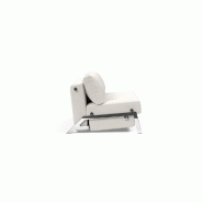 Canapé convertible design Cubed 02 Chrome - Innovation Living - 200x140 cm - Tissu Vivus Dusty Off White_2
