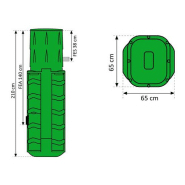 Poste de relevage Sanirel® - HT 210 cm - Cuve 500L, PEHD imputrescible, pour fil d'eau profond_2