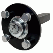 22x11.00-8 Kit remorque ATV à deux essieux Roues, essieux et attelage pivotant Capacité 620kg_2