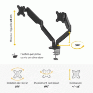 Fellowes Bras porte-écrans double Platinum Series_2