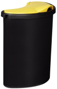 MODULTRI - Corbeille de tri sélectif 25L - Noir / Bleu / Jaune - Polystyrène antichoc recyclable - 3 compartiments_2