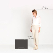 Poubelle à pédale Bo -3 x 11 litres - Platinum Brabantia Bo Pedal Bin pour tri sélectif avec design peu encombrant et base antidérapante_2