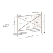 Barrière type Croix de Saint-André traditionnelle et élégante - Longueur 1072 ou 1572 mm - Trois cadres et quatre pommeaux au choix - LIGNE PROVINCE_2
